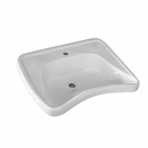 Ergonomischer Waschtisch für Behinderte mit Siphon und Ablageflächen Civita Cromo | Edilceramdesign