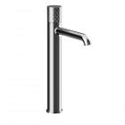 Hoher Waschtischmischer ohne Ablaufgarnitur mit flexiblen Schläuchen Gessi Habito Intreccio 70104 | Edilceram Design