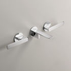 Cea Design Ayla AYL05 Zweihebel-Waschtischmischer mit Auslauf für Wandmontage | Edilceram Design