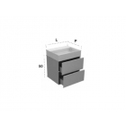 Falper. Quattro.zero #3A 2-Schubladen-Schrank und Waschbecken D7H | Edilceramdesign