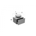 Falper. Quattro.zero #6A 1-Schubladenschrank und D8B Wandwaschbecken | Edilceramdesign