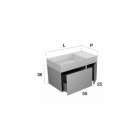 Falper. Quattro.zero #XR Schrank mit 1 Schublade, Tür und Waschbecken D8H wandmontiert | Edilceramdesign