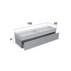 Falper. quattro.zero #LV SCHRANK 1/2 SCHUBLADEN UND WASCHBECKEN D7I | Edilceramdesign