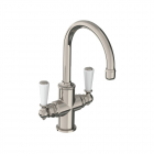 Lefroy Brooks Classic Waschtisch-Röhrenbatterie mit weißen Hebeln WL 1180 | Edilceram Design
