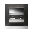 Falper Shape Evo #A5 Schrank mit 2 asymmetrischen Schubladen, integrierter Platte und Aufsatzwaschbecken 153 cm | Edilceramdesign