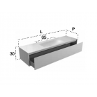 Falper ViaVeneto #DEC Schrank mit 1 Schublade und integrierter Waschbeckenplatte aus poliertem Glas 160 cm | Edilceramdesign