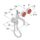 Boffi Rohr RGFP08E + RGGN07I wandmontierte Badewannengarnitur | Edilceram Design