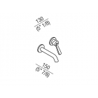 Agape Fez 2 AFEZ011 Einhebel-Waschtischmischer für die Wandmontage | Edilceramdesign