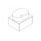 Salvatori Balnea ovales Aufsatzwaschbecken mit modularem System L60 H30 | Edilceramdesign