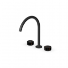 3-Loch-Waschtischarmatur mit grünen Marmorgriffen von Aver Zucchetti Isy22 ZIS6341.C50 – Metall Schwarz | Edilceram Design