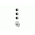 Zucchetti Savoir ZSA661 Thermostat-Wandbatterie mit 3 Absperrhähnen | Edilceramdesign