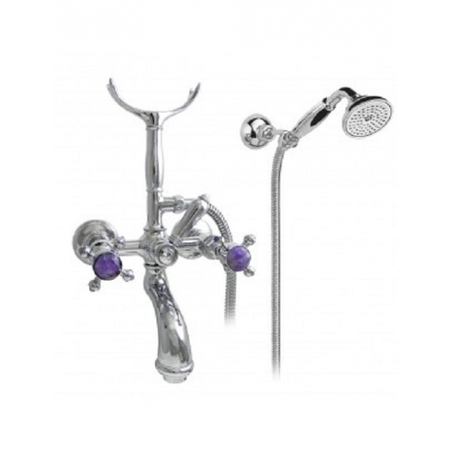 Wandbatterie für die Badewanne mit Handbrause Nicolazzi CRISTALLO DI ROCCA 2102 | Edilceram Design