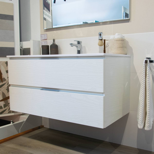 Zusammensetzung Geromin Qubo2 03 80x50 Weiß | Edilceram Design