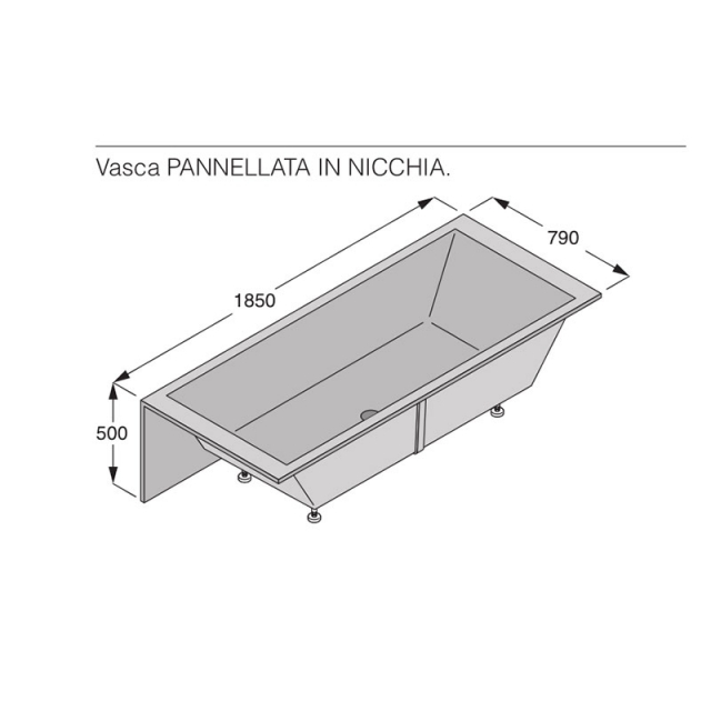 Boffi SWIM C QAWICR01 Einbau-Badewanne in Nische | Edilceram Design