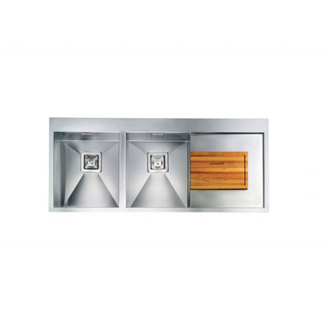 CM Clark Küchenspüle 116x50cm Stahlspüle mit zwei Becken 012887 | Edilceramdesign
