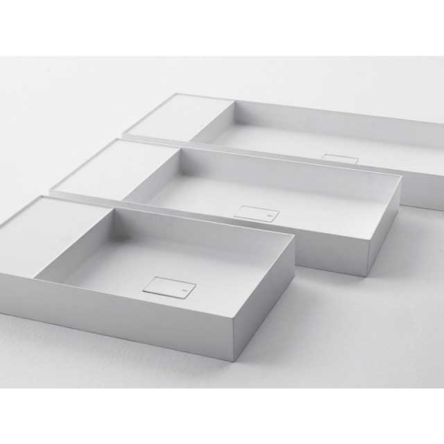 Falper. Quattro.zero D8H 80 Aufsatz- oder Wandwaschtisch aus Ceramilux | Edilceram Design