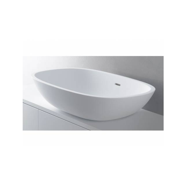 Falper. Scoop D4R Aufsatzwaschtisch aus biobasiertem Cristalplant | Edilceram Design