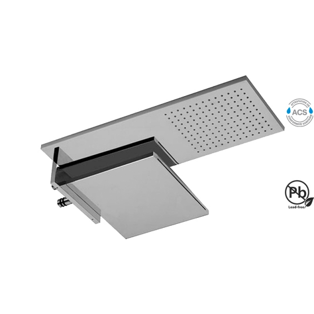 Fantini Milano Acciaio 8035B Doppelduschkopf für die Wandmontage | Edilceram Design