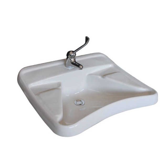 Ergonomischer Waschtisch für Behinderte 70x60 cm Civita Cromo HH 100 LAB | Edilceram Design