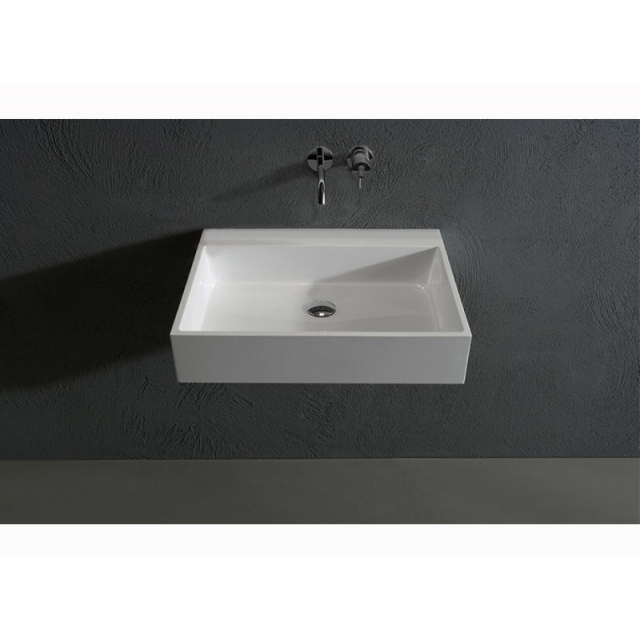 Antonio Lupi Gesto Gesto63 Aufsatz- oder wandhängendes Waschbecken aus Ceramilux | Edilceramdesign