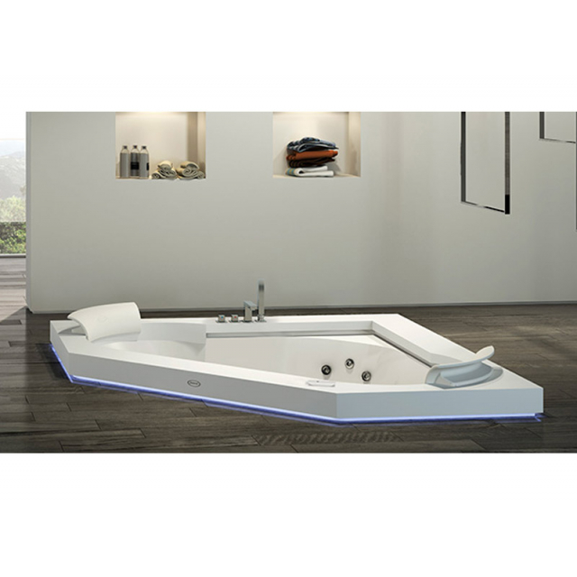 Jacuzzi Aura Ecke 160 Corian 9443739* Bodenstehende Whirlpool-Badewanne aus Corian | Edilceram Design