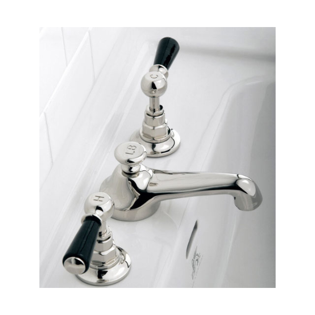 Lefroy Brooks Miscelatore per lavabo classico con leve nere BL 1220 | Edilceram Design