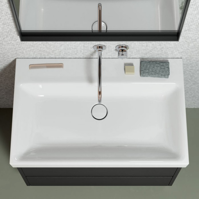Keramik-Waschtisch für die Wandmontage / Unterputz GSI Nubes 9631111 | Edilceram Design