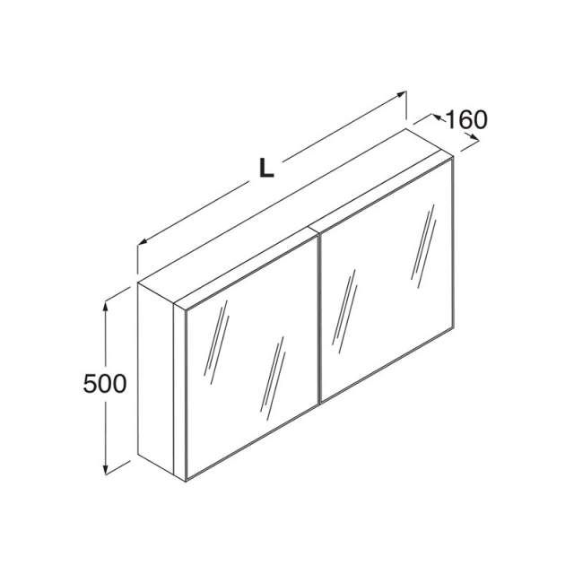 Boffi SQUARE OSAC02 Containerspiegel für die Wandmontage | Edilceram Design