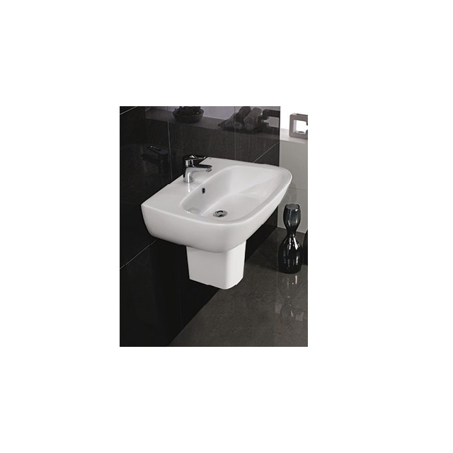 Ein wandhängendes Waschbecken, entweder als Sockel oder als Halbsäule 60 cm ONWB00002 | Edilceram Design