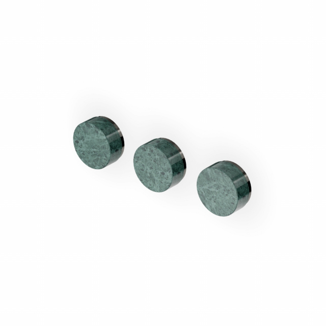 Zucchetti Aver Isy22 ZIS6695.C50 - Metall, schwarz, 3-Loch-Badewannen-/Duscharmatur mit grünen Marmorgriffen | Edilceram Design